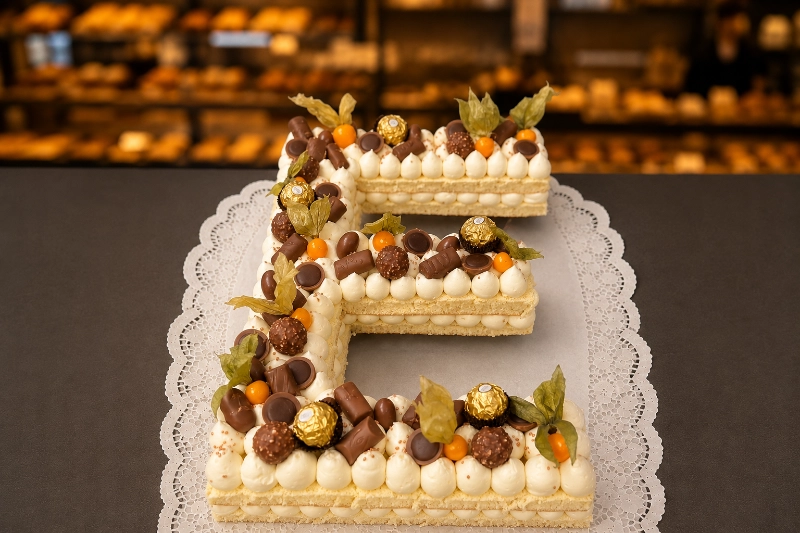 Individuelle Torte zum 18. Geburtstag von der Bäckerei Weindl mit Süssigkeiten
